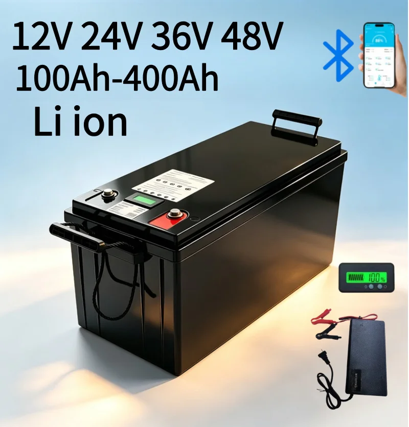 Lifepo4 12V 100Ah Bms Bluetooth - Bluetooth BMS Li-ion/LiFePO4 Batterijpakket 12V 24V