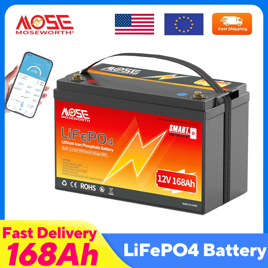 Lifepo4 12V 100Ah Bms Bluetooth - 12V 168Ah Bluetooth LiFePO4 Batterij Oplaadbare