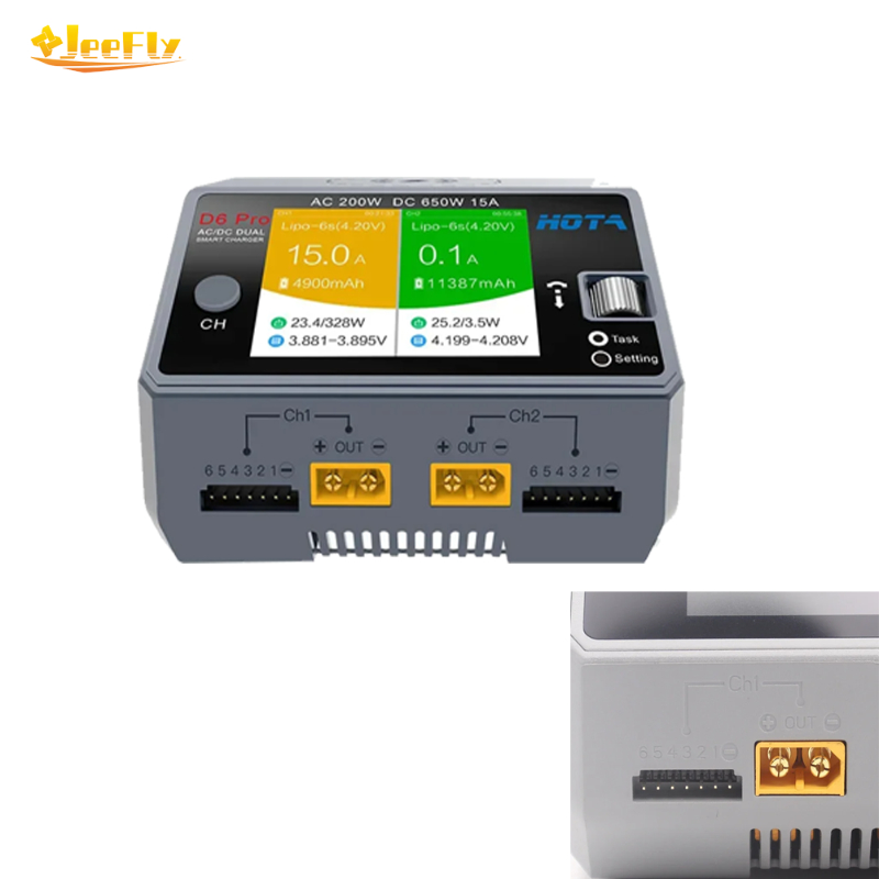 Hota D6 Pro Dual Lipo Charger - HOTA D6 Pro 650W Dual Channel