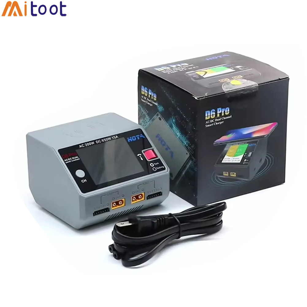 HOTA D6 Pro Zwart AC 200W DC 2 - Hota D6 Pro Dual Lipo Charger recensie en prijs