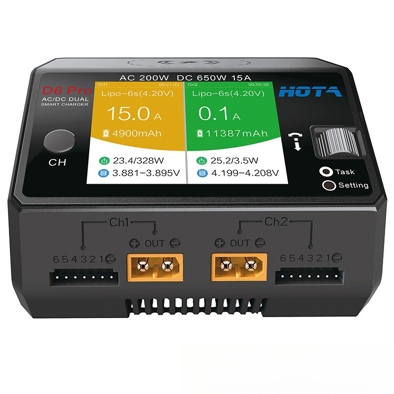 HOTA D6 Pro 650W 200W Dual Pow - Hota D6 Pro Dual Lipo Charger recensie en prijs
