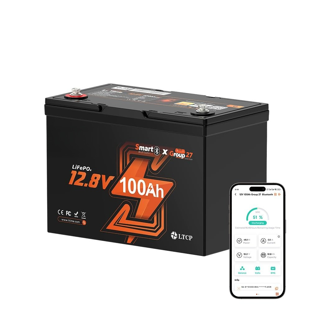 12V 100Ah LiFePO4 Batterij, Gr - Lifepo4 12V 100Ah Bms Bluetooth recensie en prijs
