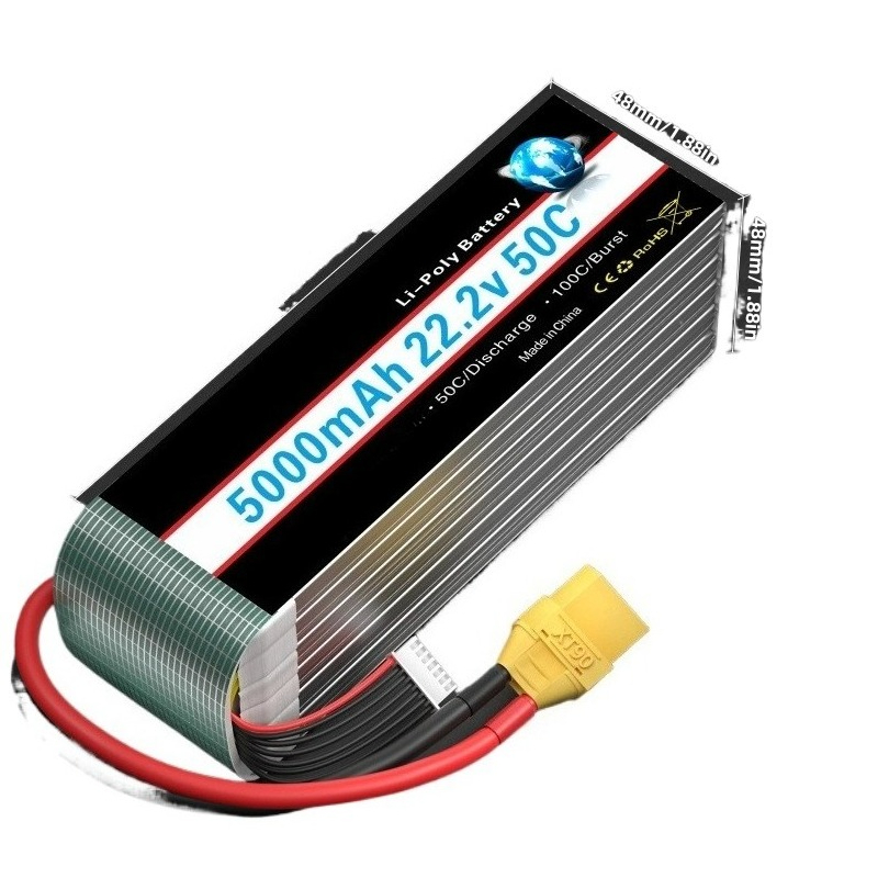 Nieuwe 5000/6000 mah 22.2 V Li - 6S Lipo Battery 22.2V 5000Mah recensie en prijs