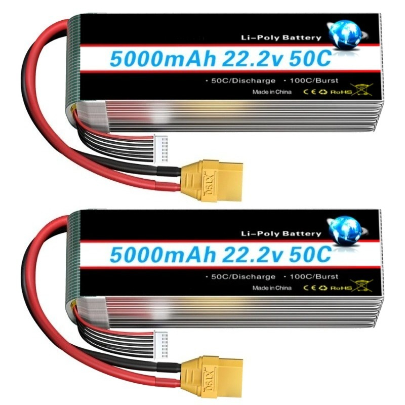 Nieuwe 5000/6000 mah 22.2 V Li - 6S Lipo Battery 22.2V 5000Mah recensie en prijs
