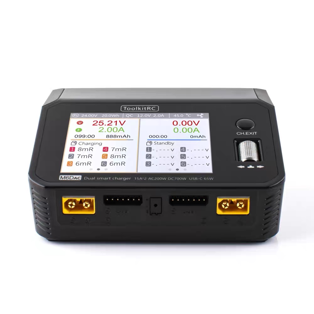 ToolkitRC M6DAC 350W X 2 USB-C - Toolkitrc M6Dac Smart Charger recensie en prijs