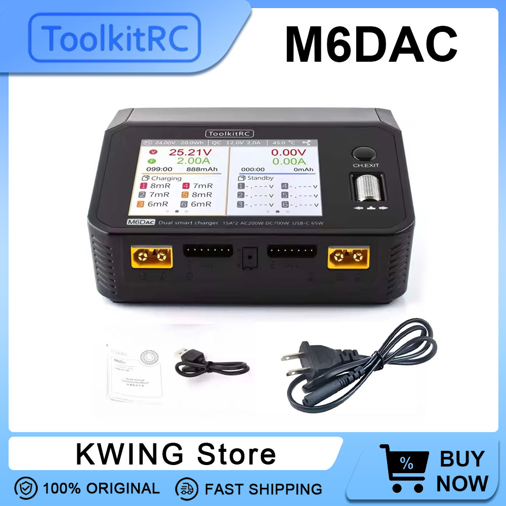 ToolkitRC M6DAC Dual Smart Cha - Toolkitrc M6Dac Smart Charger recensie en prijs