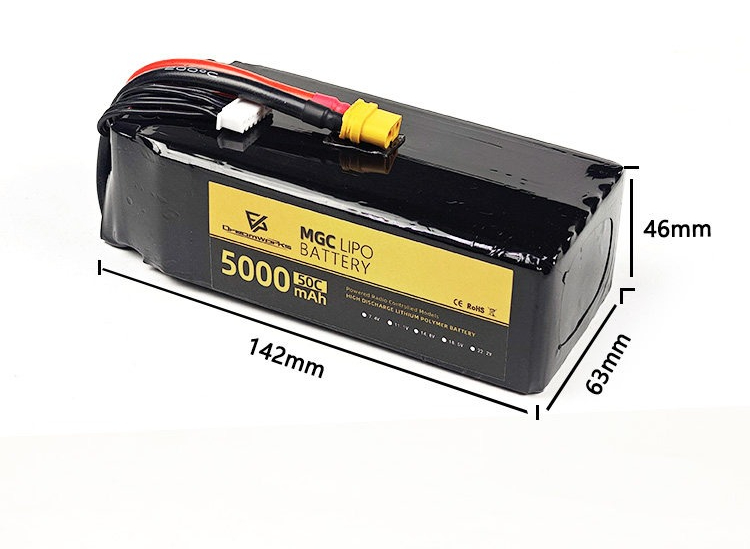 FPV MGC 5000mAh 6S 22.2V Lipo- - 6S Lipo Battery 22.2V 5000Mah recensie en prijs