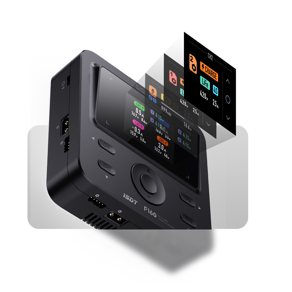 ISDT F160 4CH AC Quad Channel  - Toolkitrc M6Dac Smart Charger recensie en prijs