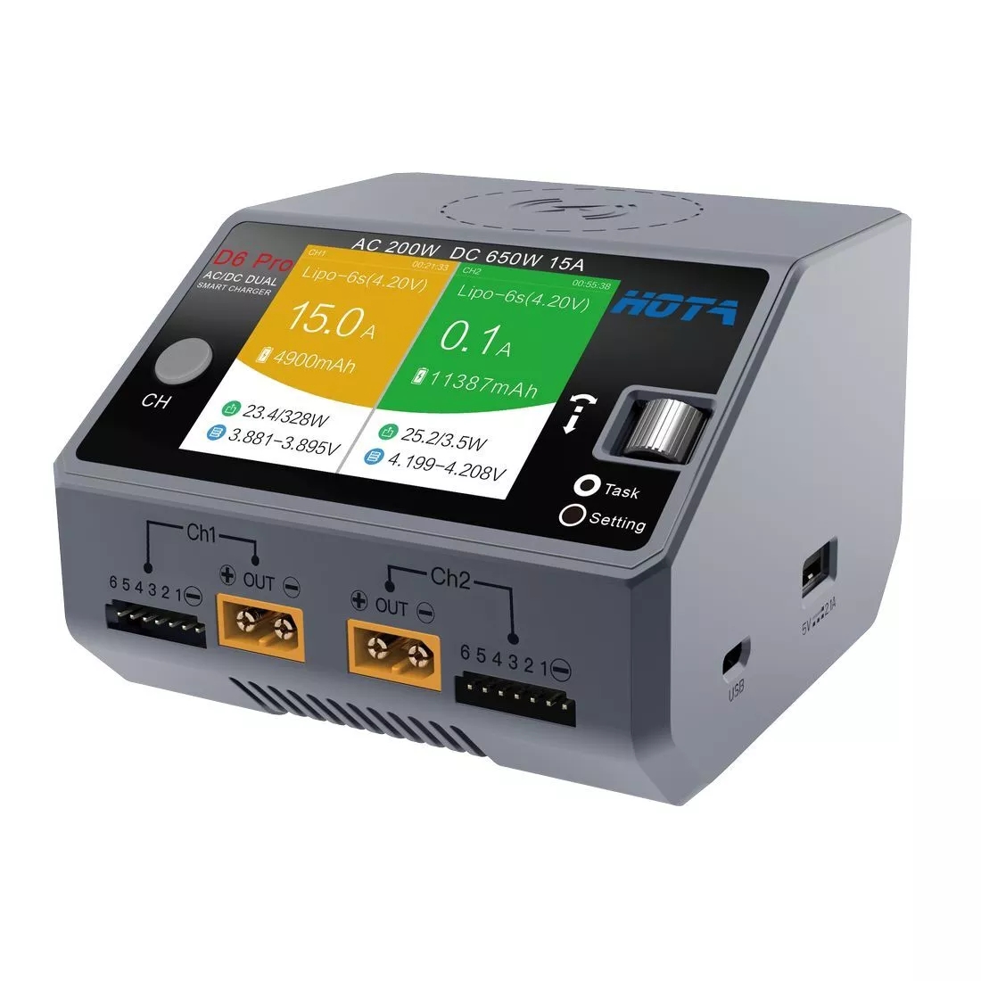 HOTA D6 Pro Lipo Batterijlader - Hota D6 Pro Dual Lipo Charger recensie en prijs