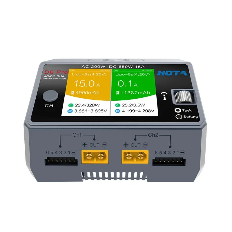 HOTA D6 Pro 650W Dual Channel  - Hota D6 Pro Dual Lipo Charger recensie en prijs